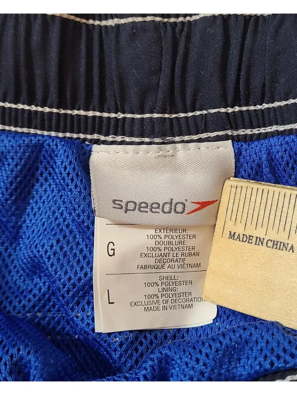 Speedo Swimmimg Shorts Mens Size Large Blue Surfing Trunks Beach Coastal Sports